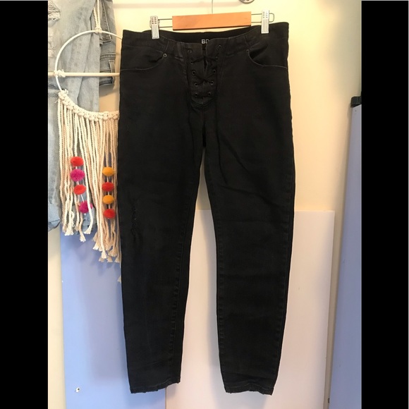 UO BDG Twig Lace-Up Low Rise Grazer Jean Black 29 - Picture 5 of 6